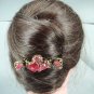 Vintage style Heart rhinestone hair clip clamp RC15