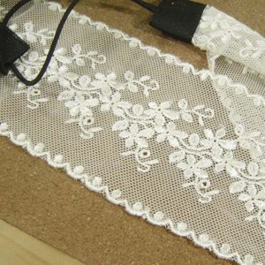 Bridal Crochet flower white tiara hair headband HR124