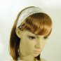 Bridal Crochet flower white tiara hair headband HR124