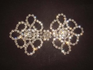 Dress Crystal Rhinestone clasp hook buckle button BU07