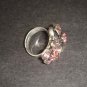 Vintage style Pink Rhinestone Flower Cocktail Ring R35