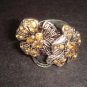 Vintage style Pink Rhinestone Flower Cocktail Ring R35