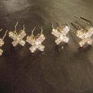6 Bridal Butterfly Rhinestone Hairpins Hair pins RP165