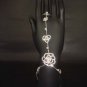 Sexy Rhinestone Flower slave anklet with ring BR179