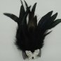 Bridal Butterfly Feather Rhinestone Brooch pin PI397