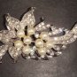 Bridal Faux Pearl Crystal Rhinestone Brooch pin PI81
