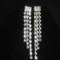 4 row Bridal Rhinestone necklace earring set NR187