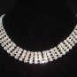 4 row Bridal Rhinestone necklace earring set NR187