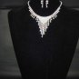 Bridal Rhinestone earring necklace ring bracelet NR194