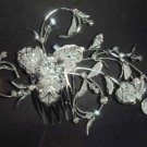Bridal Rhinestone Flower Crystal Hair tiara Comb RB111B