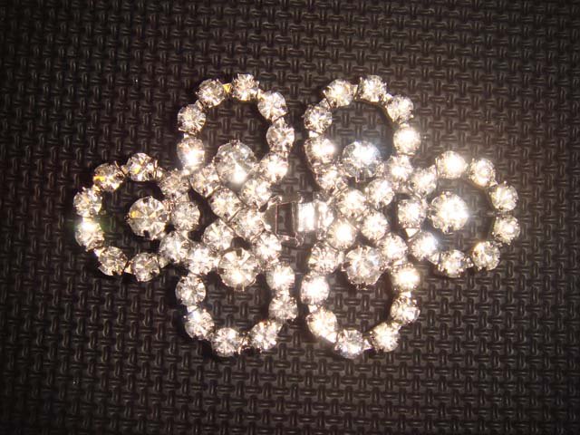 Dress Crystal Rhinestone clasp hook buckle button BU09