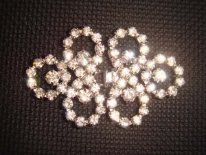 Dress Crystal Rhinestone clasp hook buckle button BU09