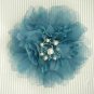 Blue Pink Bridal Wedding Hair silk Flower Clip pin BA62