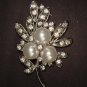 Bridal Faux Pearl Crystal Rhinestone Brooch pin PI414