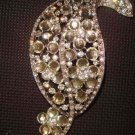 Bridal dress Leaf crystal Rhinestone Brooch pin Pi296
