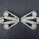 Vintage Style Rhinestone clasp hook buckle button BU18