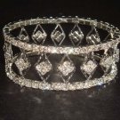 Bridal Crystal Rhinestone Bangle rhombus Bracelet BR159