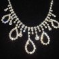 Bridal Crystal rhinestone necklace earring set NR111