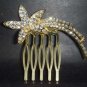 BRIDAL FLOWER WEDDING RHINESTONE HAIR TIARA COMB RB79