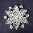 Bridal dress cake Flower Rhinestone Brooch pin Pi420