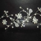 Bridal Crystal Rhinestone Flower Hair tiara Comb RB60