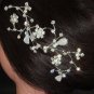 Bridal Crystal Rhinestone Flower Hair tiara Comb RB60