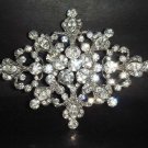 Bridal Crystal rhombus Rhinestone Brooch pin Pi171