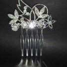 Bridal flower Crystal tiara rhinestone hair comb RB150