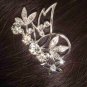 Bridal flower Crystal tiara rhinestone hair comb RB150