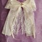 Bridal Flower girl Bow Lace Ivory Hair Barrettes HR103