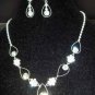 Bridal Rhinestone Bracelet necklace earring Set NR150