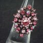 Pink Bridal Vintage style Rhinestone Cocktail Ring R15