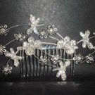 Bridal Rhinestone dragonfly Crystal Hair Comb RB194