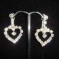 Bridal Rhinestone Heart Earring necklace gift Set NR159