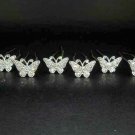 6 Bridal Butterfly rhinestone Hairpin hair pin BH185