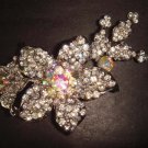 Bridal Crystal flower Rhinestone Brooch pin PI252