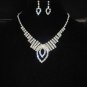 Bridal rhinestone bracelet ring necklace earring NR217