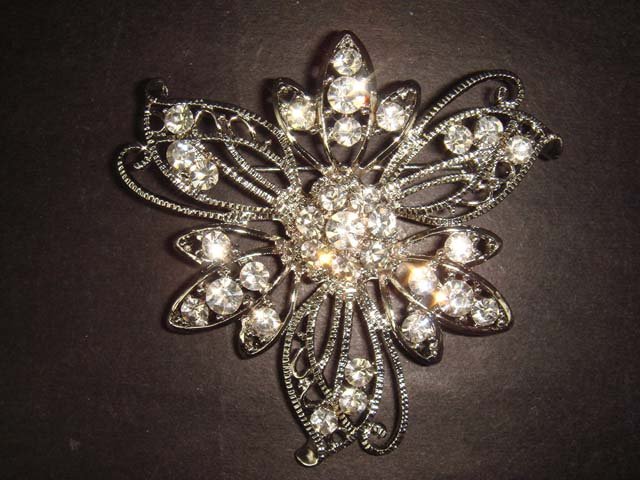 Bridal Crystal Vintage Rhinestone Brooch pin Pi178