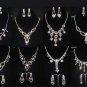 Bridal Crystal Rhinestone earring necklace set NR92