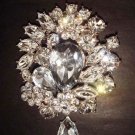 Bridal Dress Vintage style Rhinestone Brooch pin PI260