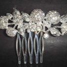 Bridal Rhinestone leaf Crystal Hair tiara Comb RB116
