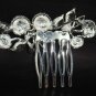 Bridal Rhinestone leaf Crystal Hair tiara Comb RB116
