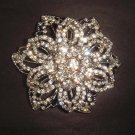 Bridal flower Vintage style Rhinestone Brooch pin PI255