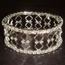 Bridal Crystal Rhinestone Bangle rhombus Bracelet BR157
