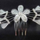 Bridal Rhinestone Flower Crystal Hair tiara Comb RB286