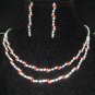 Bridal Rhinestone Earring necklace gift Set NR174