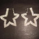 2 row Bridal Star Cystral hoop Rhinestone Earring ER167