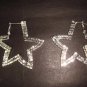 2 row Bridal Star Cystral hoop Rhinestone Earring ER167