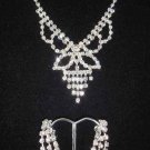 Bridal Crystal Rhinestone necklace earring Set NR75