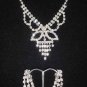 Bridal Crystal Rhinestone necklace earring Set NR75